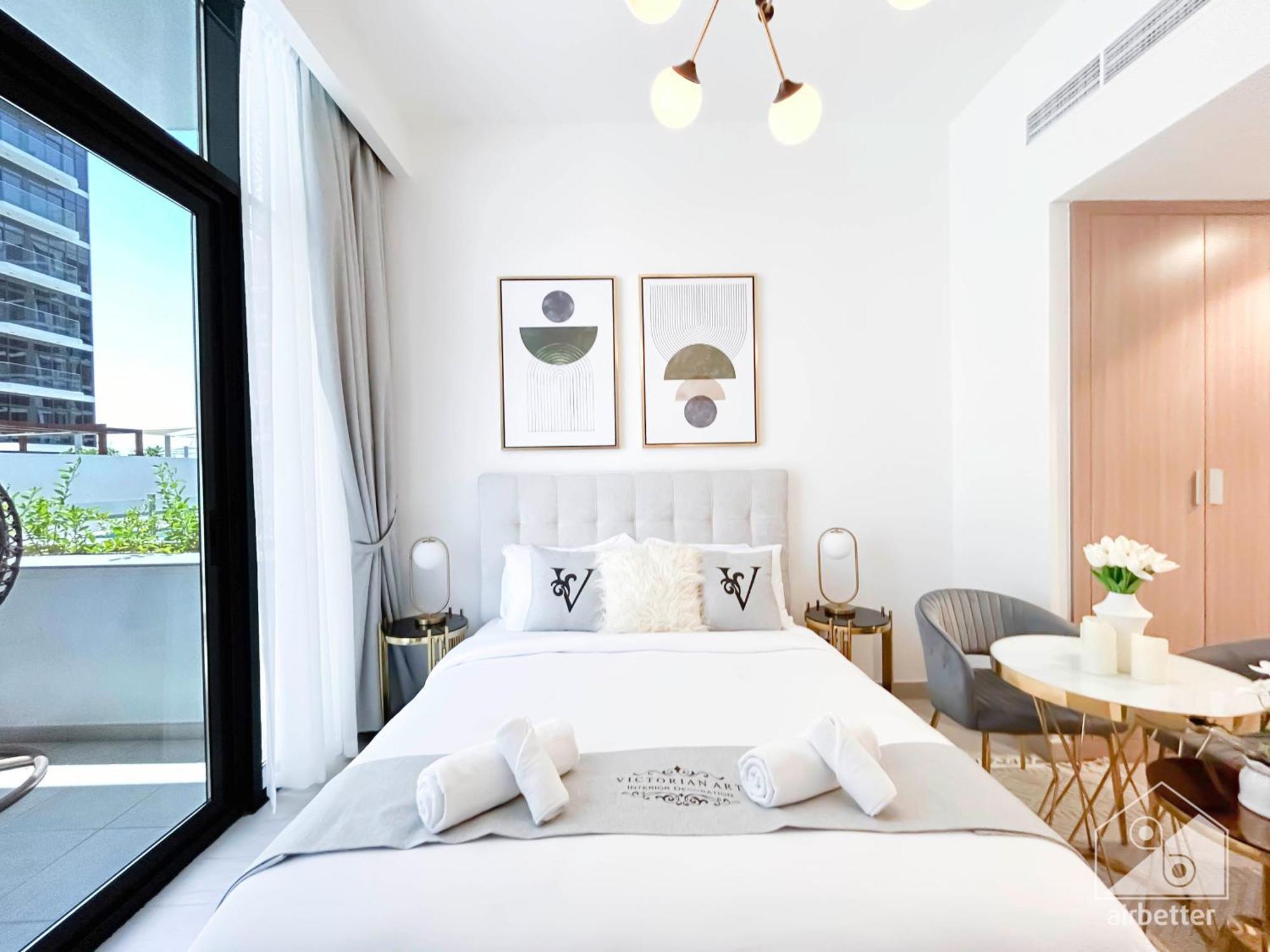 Charming Studio With Balcony In Azizi Riviera Dubai Eksteriør billede